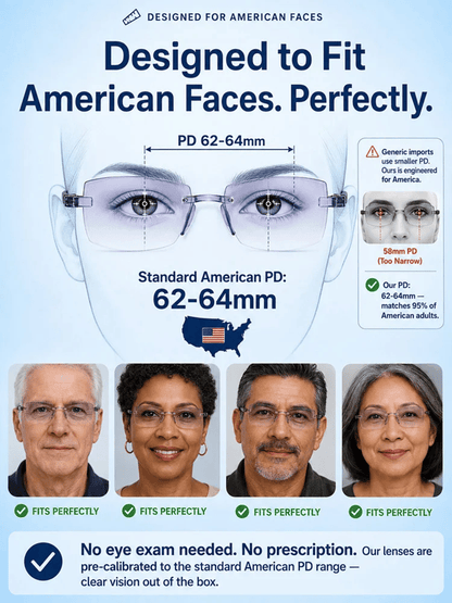 Redécouvrez une vision claire – Lunettes de lecture à zoom intelligent taille diamant