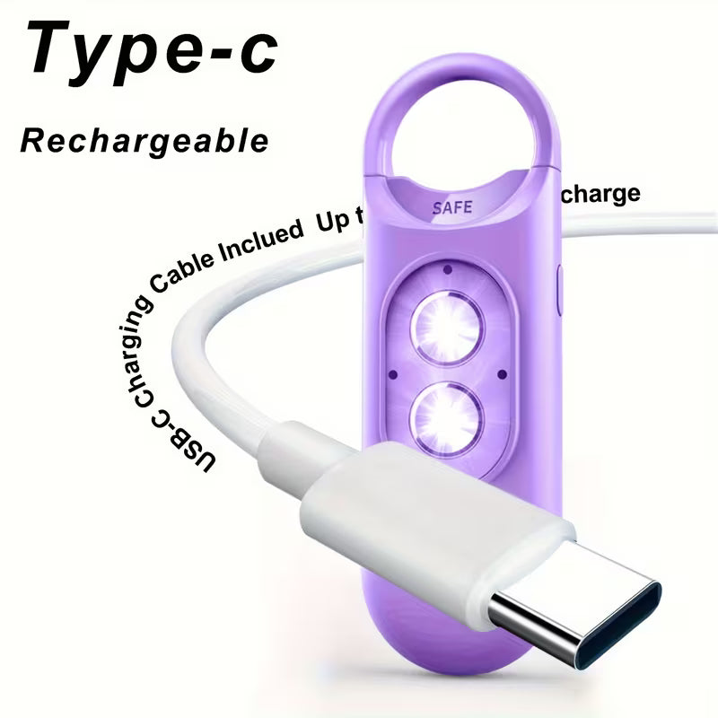 L'alarme personnelle originale pour femmes, avec gyrophare et porte-clés, disponible en plusieurs couleurs