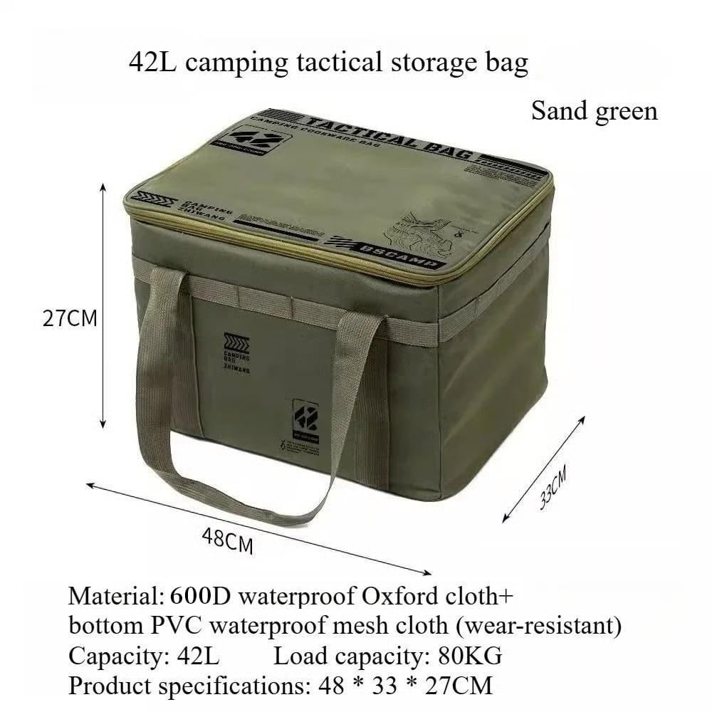 🔥Sac de rangement pliable d’extérieur de grande capacité, imperméable et portable, pour organiser le camping et les pique-niques