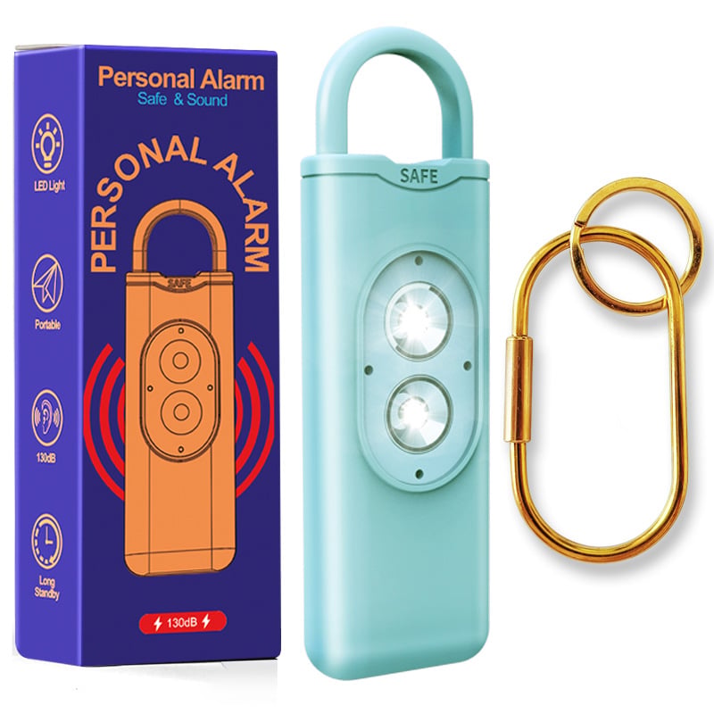 L'alarme personnelle originale pour femmes, avec gyrophare et porte-clés, disponible en plusieurs couleurs