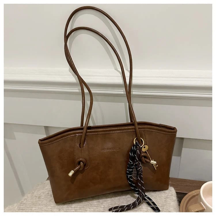 👝Sac à bandoulière élégant pour femme, uni et grande capacité | Sac cabas tendance et polyvalent pour les trajets quotidiens et un usage décontracté