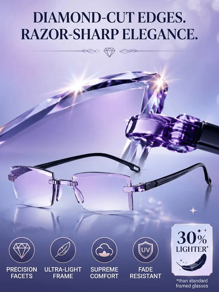 Redécouvrez une vision claire – Lunettes de lecture à zoom intelligent taille diamant