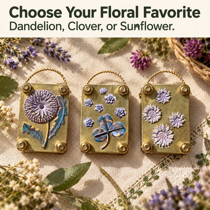 🌸 Mini presse à fleurs en laiton – Souvenirs botaniques à la taille de votre poche