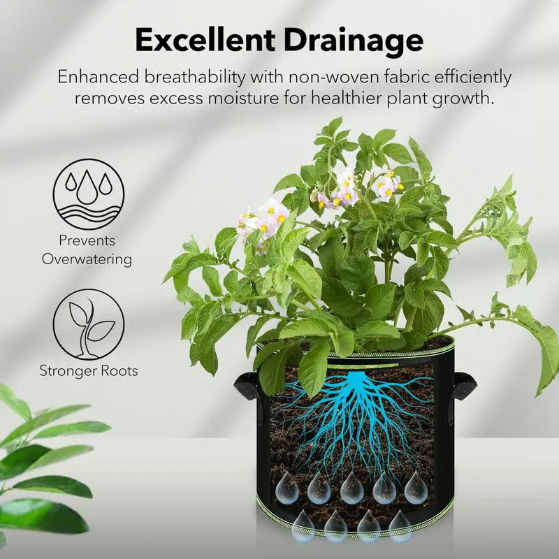 Sacs de culture en tissu robuste – Pots de plantes respirants et réutilisables