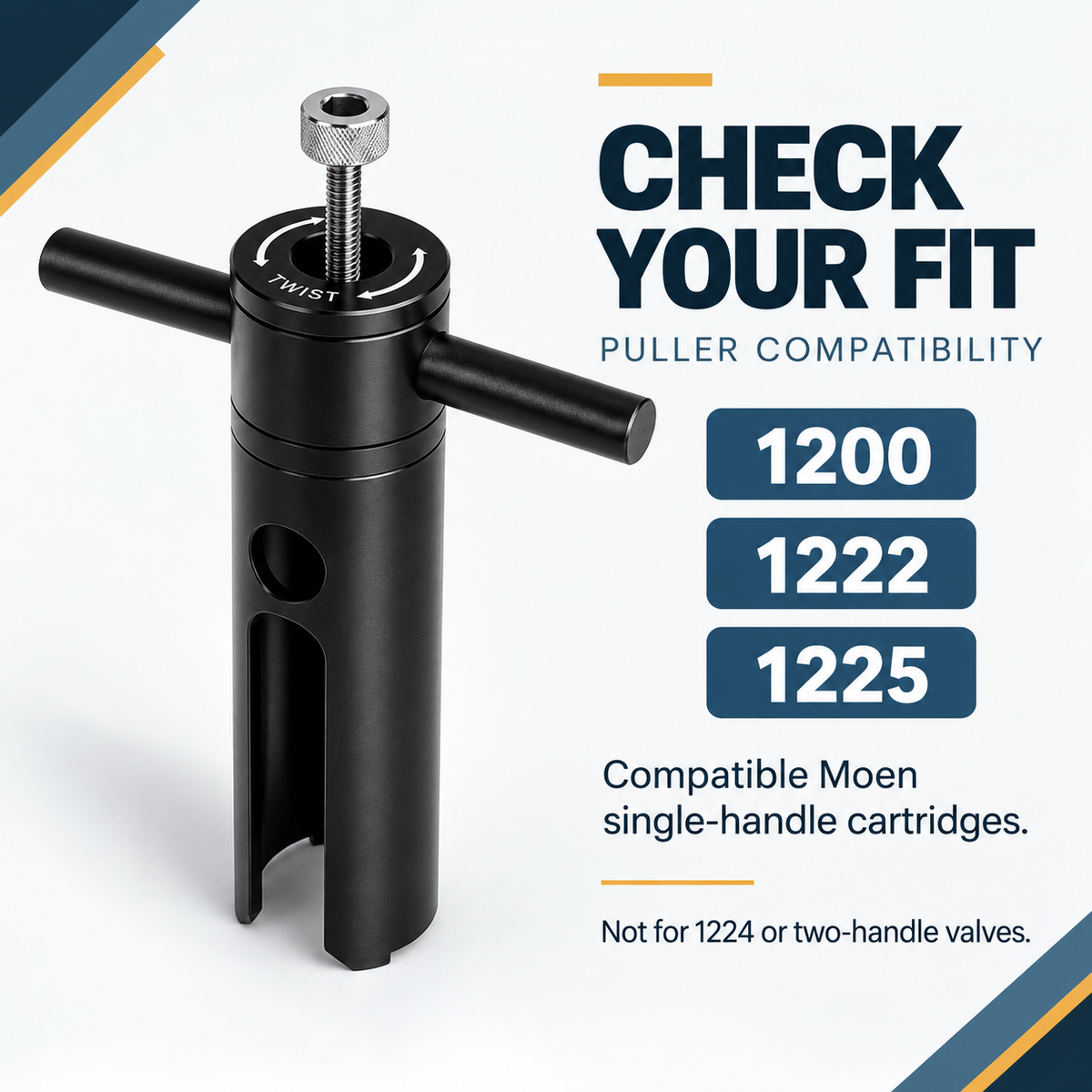 🔧 Extracteur de cartouche de douche et kit de remplacement 1222