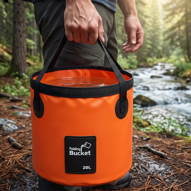 📢📢-40 % !! ⏰Seau pliable portable pour le camping et la pêche en plein air